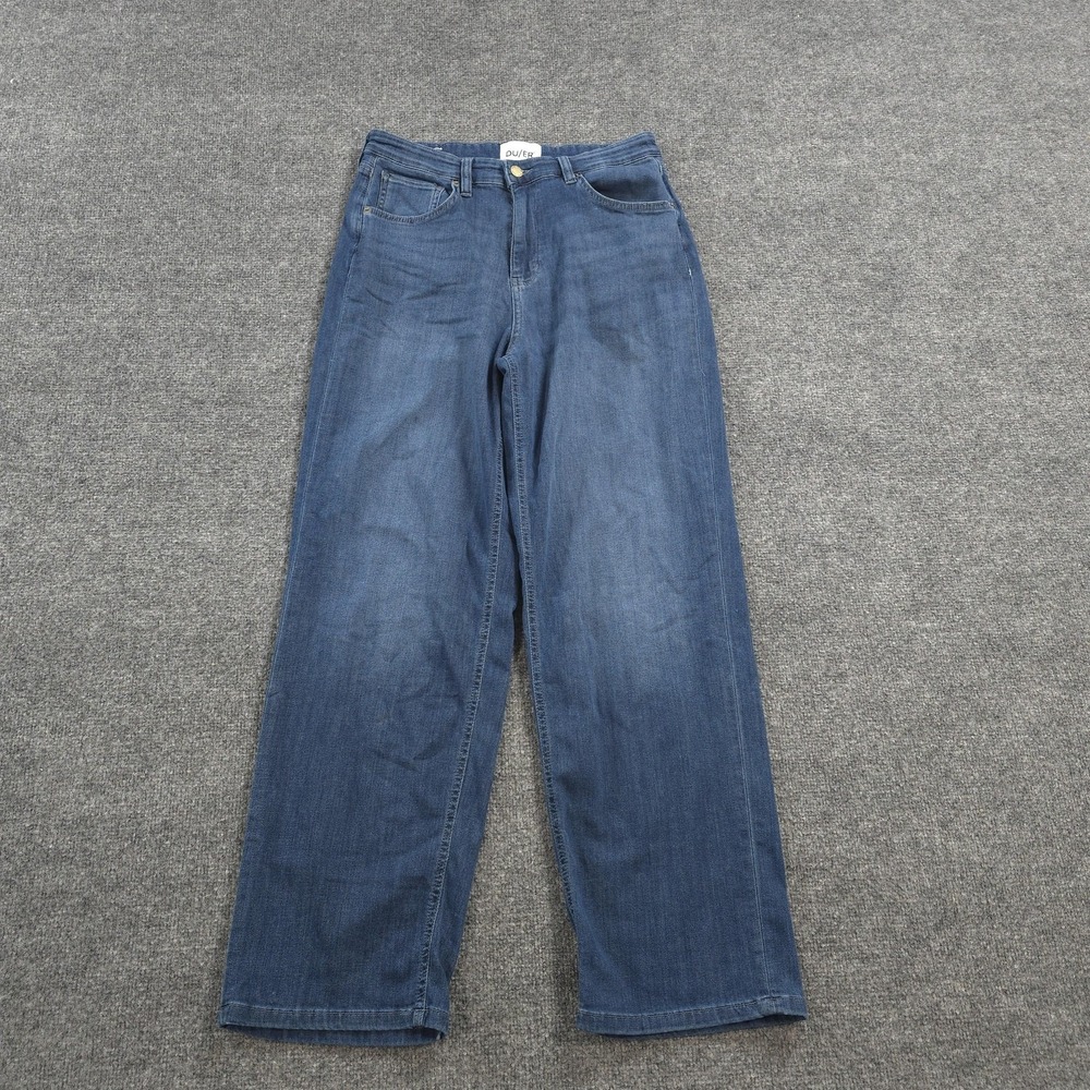 DU/ER Jeans Womens 30x30 Blue Performance Denim Wide Leg Relaxed Stretch Casual